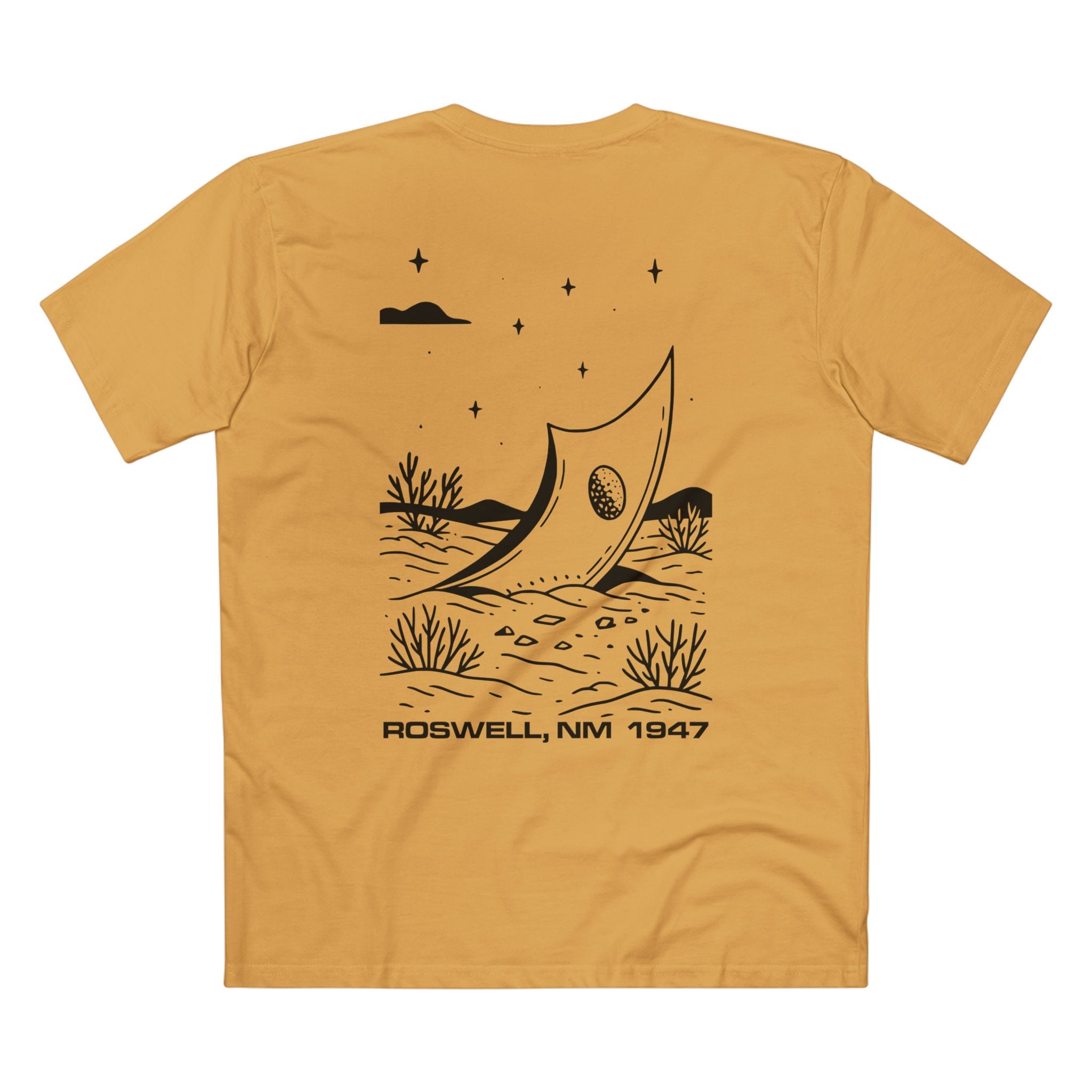 T-shirt Mustard back