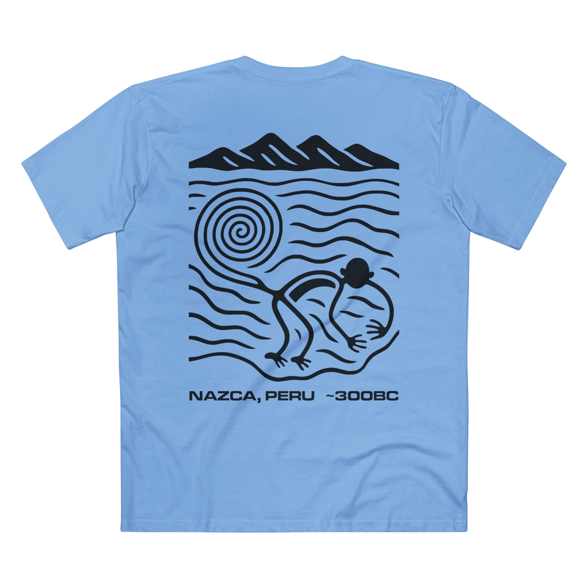 T-shirt Carolina Blue back