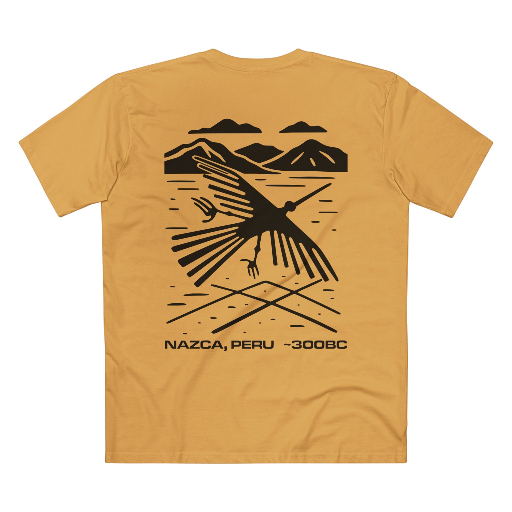 T-shirt Mustard back