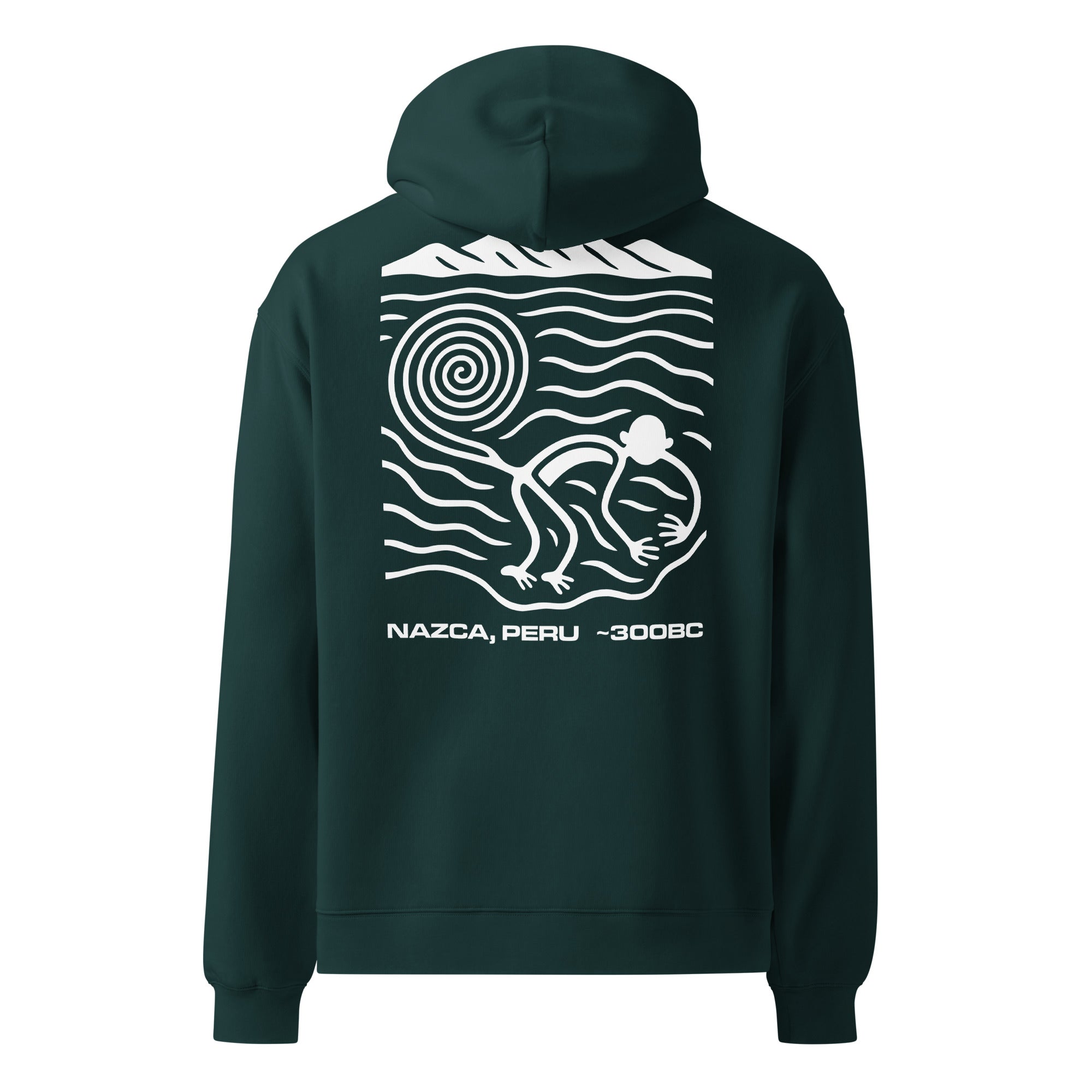 Hoodie Pine Green back