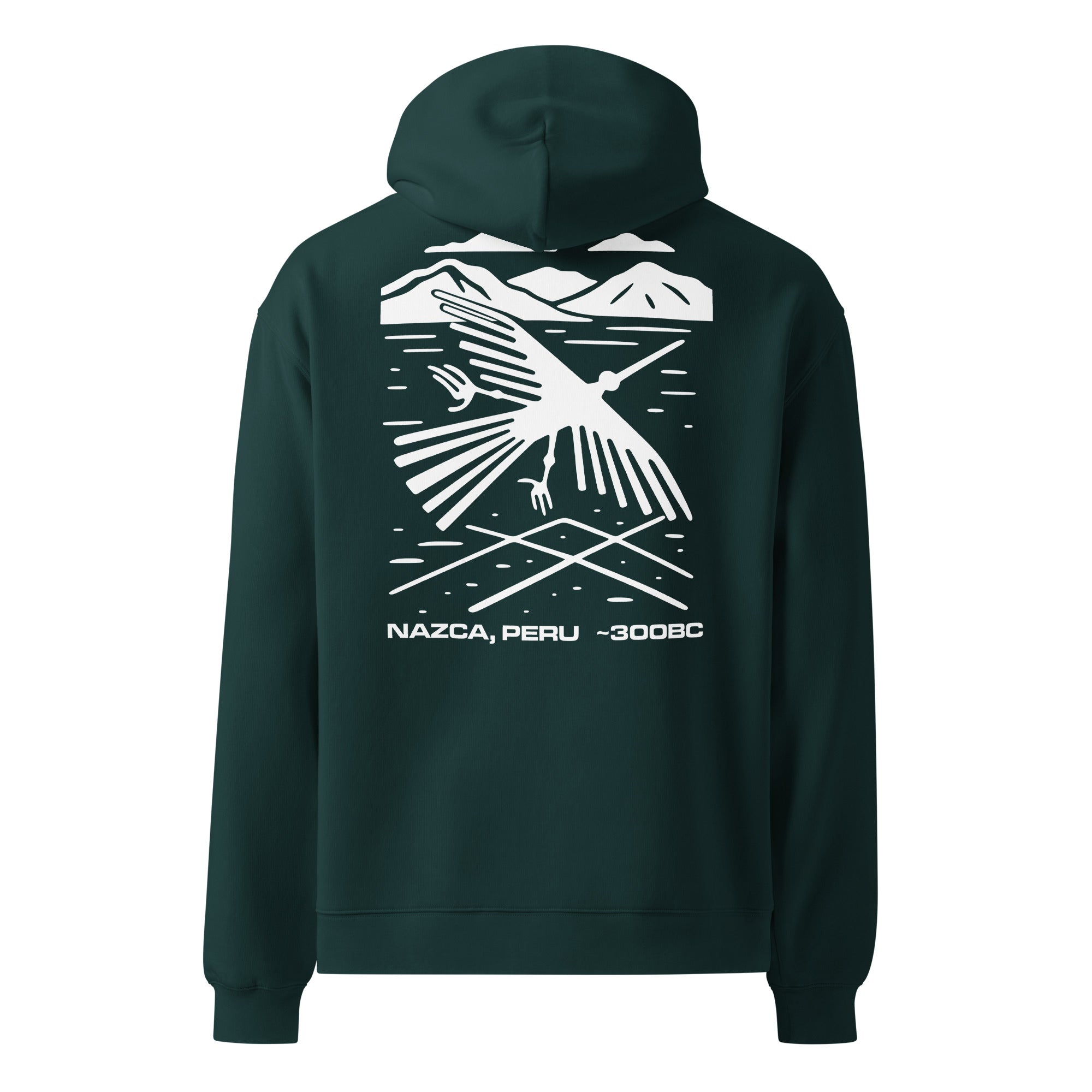 Hoodie Pine Green back